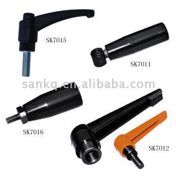 Handles and ajustable handle, revolving handle