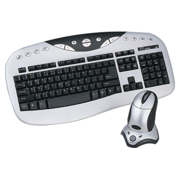 Rechargeable Wireless Optical Mouse and Multimedia Keyboards