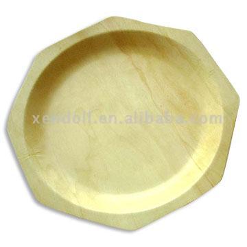 Natural Wooden Tray and Vessel