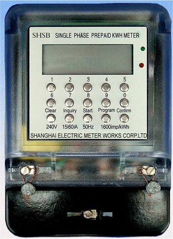 Single Code Prepaid Electric Meters