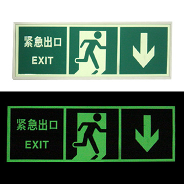 Photo Luminescent Exit Sign