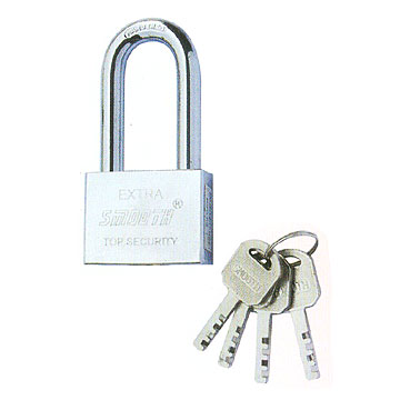 Square Type Electroplated Padlocks with Vane Keys