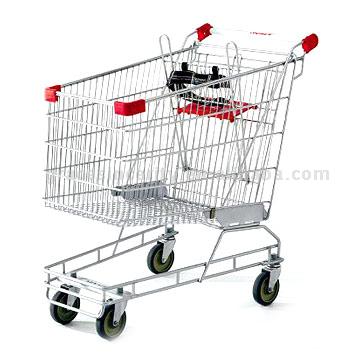 180L Zinc Coated Shopping Carts