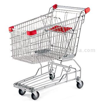 130L Chrome Shopping Carts