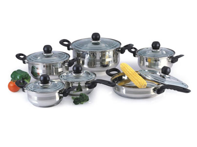 12pcs S/S Cookware Set