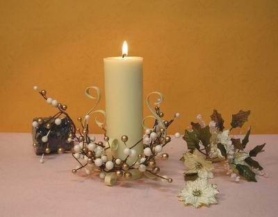 candle with decoration