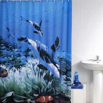 Underwater Printed Shower Curtains