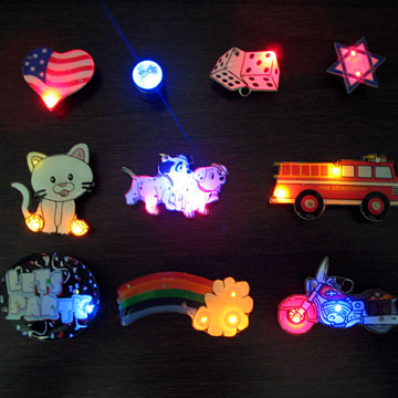 Flash Magnetic Badges and  Button Lights
