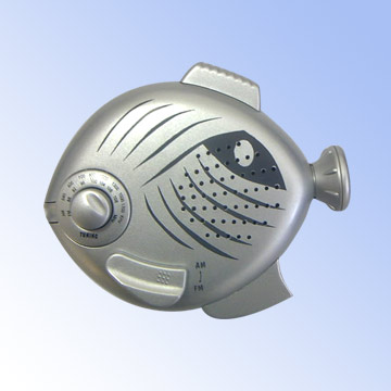 Fish Shape AM-FM (FM only) Shower Radio