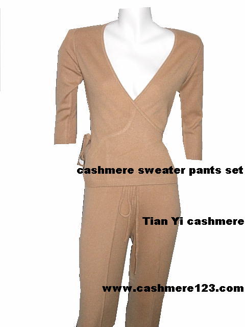 cashmere sweater pants set