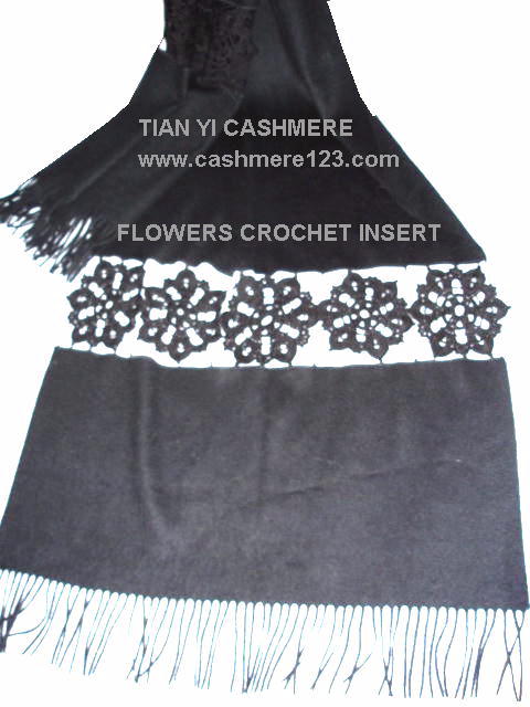 flowers insert cashmere shawl