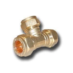 Brass Tee Equal Compression Fitting