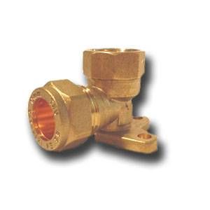 Brass Compression Wall Plate Elbow