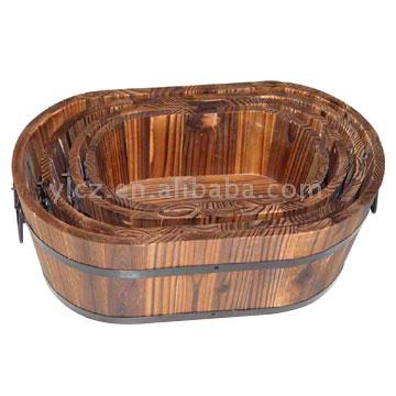 Wooden Flower Pots