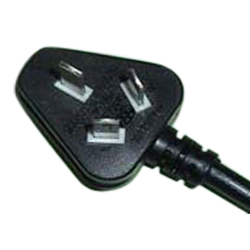Three-pin Plug With Power Wires