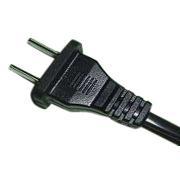 Two Flat-pin Plug With Power Wires