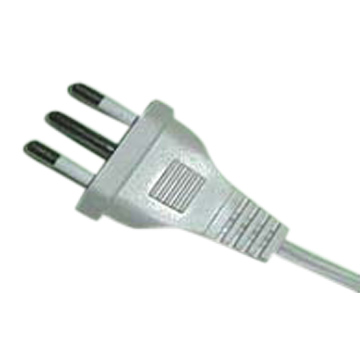 Italian Three-pin Plug With Power Wires