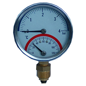 Pressure Gauge with Temperatures