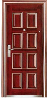 steel security door-YG-S311 (Pvc Wooden Interior Door, Exterior Solid Steel Metal Armored Door)