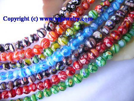 Millefiori glass beads, other more jewelry beads