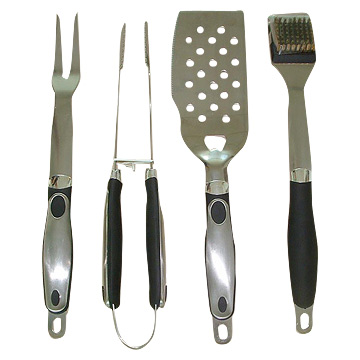 Soft Rubber Handle BBQ Tools